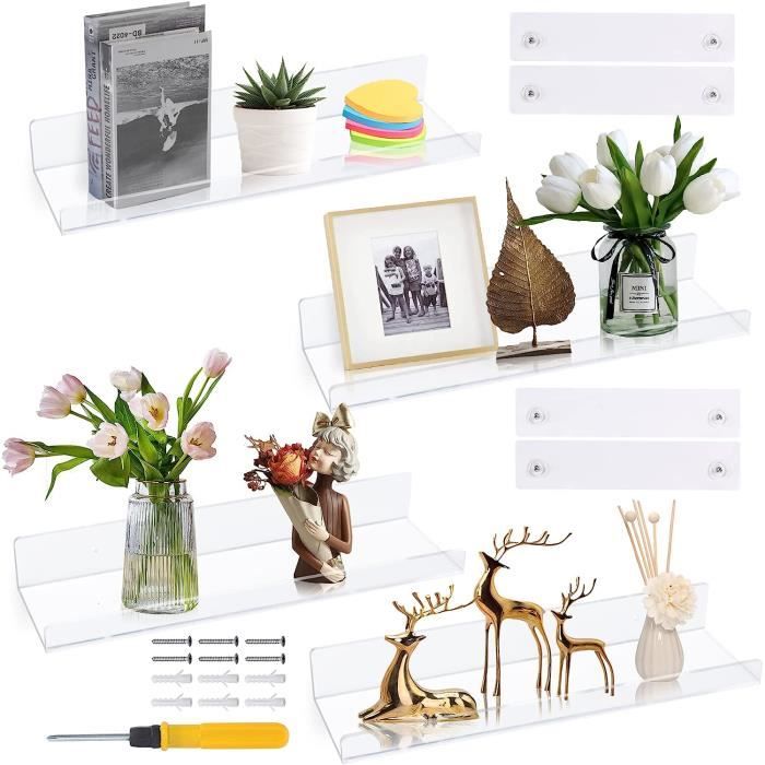 Étagère Flottante Acrylique Étagère Murale Flottante Acrylique Support