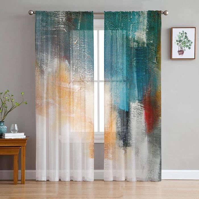 Lot De 2 Rideaux En Voile Vert Sauge à œillets Semi-transparents, élégants Et Doux Au Toucher, 132 X 183 Cm Pour Salon, Chambre à Coucher