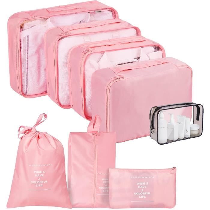 Rangement Valise Lot De 8 Organisateur De Voyage Packing Sac De