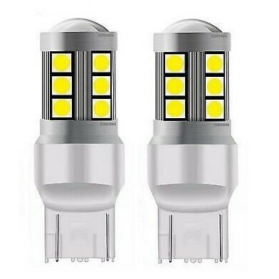 Ampoules T20 LED W21/5W Blanc 15 SMD Veilleuses 7443 feu de jour Auto 800LM