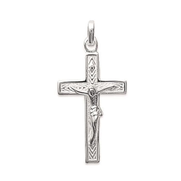 Pendentif croix avec Christ - Argent 925 - Largeur 16mm - Hauteur 26mm