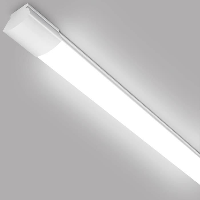 Tube LED 120CM, 25W Plafonnier Puissant, 2800LM Réglette LED IP65