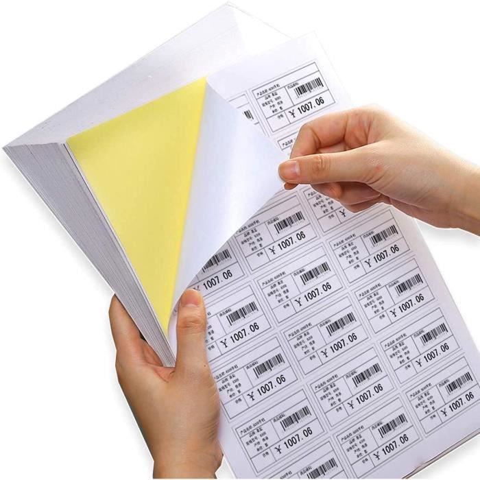 Feuille Autocollante Imprimante A4 Papier Autocollant APACALI - 200 Feuilles A4 (210x297mm) - Pour Imprimante Jet D'encre/laser Imprimante Etiquette