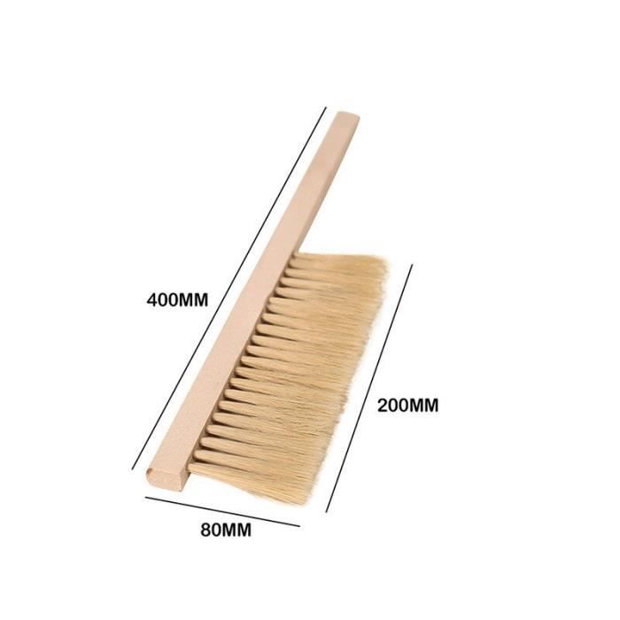 Pssopp Brosse Apicole Douce En Poils De Queue De Cheval – Outil D'Apiculture Pour Brosser Les Abeilles En Douceur, Jaune 44 Cm