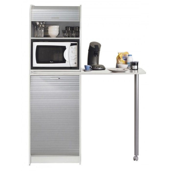 Table De Cuisine Et Meuble De Rangement Blanc Alu Achat Vente