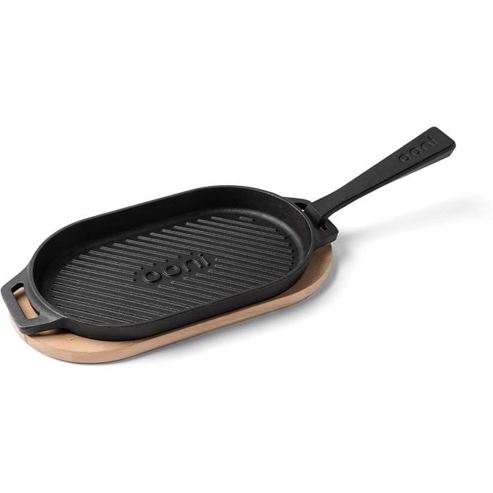 Poêle à Griller Fonte Ooni - Pour Four à Pizza, BBQ Ou Four Classique (Manche Amovible)