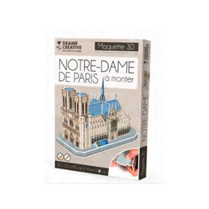 Puzzle maquette Notre-Dame de Paris - GRAINE CREATIVE - Bleu - Carton - Dès 8 ans Puzzle maquette Notre-Dame de Paris - GRAINE CREATIVE - Bleu - Carton - Dès 8 ans