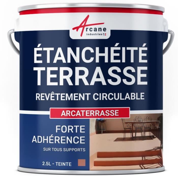 Étanchéité Terrasse : Peinture Sol Extérieur ARCATERRASSE Produit Imperméable ARCANE INDUSTRIES Tuile - 2.5 L