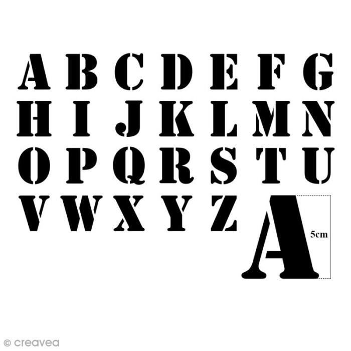 Pochoir home déco 10 x 15 cm Alphabet Arial 10 x 15 cm HOME DECO STENCILS DIY 