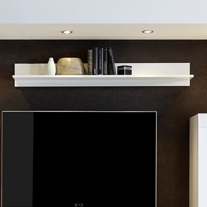 Etagere Murale Blanc Laque Brillant Achat Vente Pas Cher