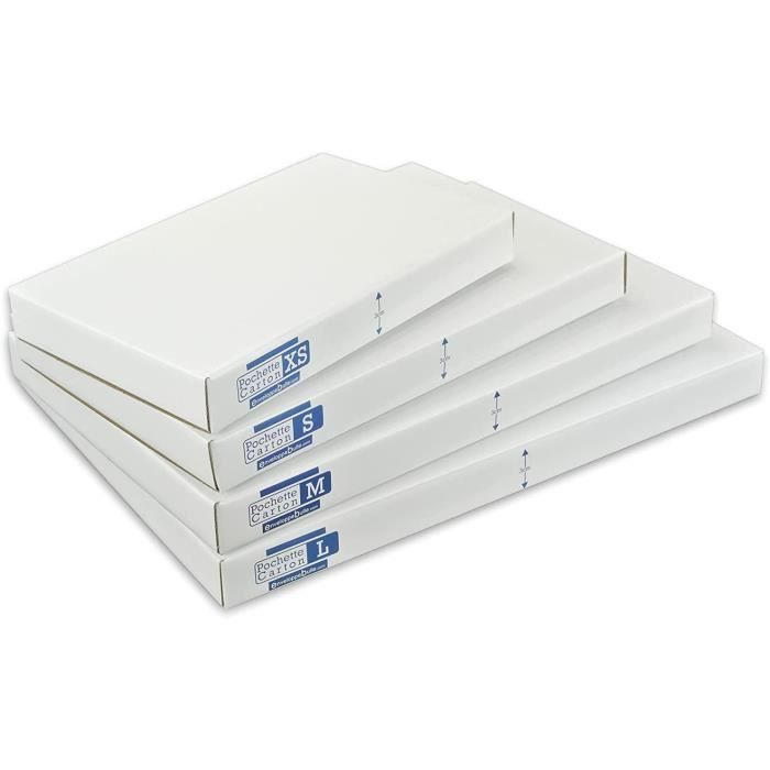 Lot De 50 Boîtes Pochettes Carton L - Hauteur 3cm - La Poste