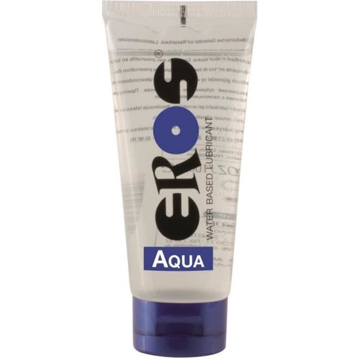 Lubrifiant Intime Eros Aqua - Base D'eau, Sans Parfum - Flacon De 100 Ml - Fabriqué En Allemagne - Neuf