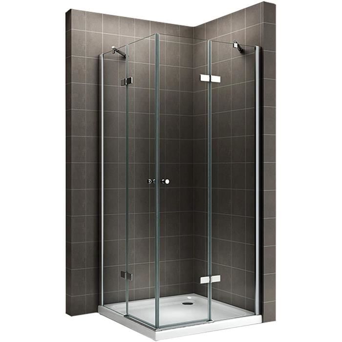 70x70 - Hauteur 180 cm Cabine de douche d/'angle Hauteur 180 cm verre transparent