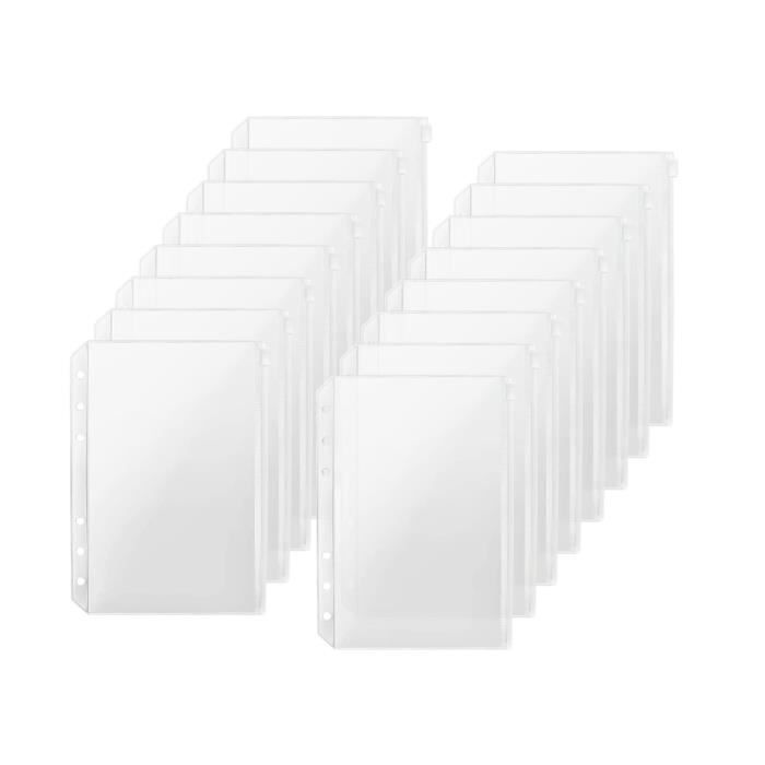 Lot De 24 Pochettes Classeur A6 En PVC Transparent - Imperméables, 6 Trou S - Pour Photos, Cartes, Factures - 1