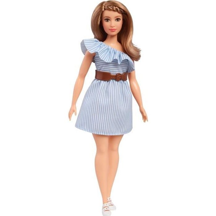 Vêtement Pour Poupée Mannequin Barbie - Blouson Bleu Kaki Avec Fourrure Aux Poignets