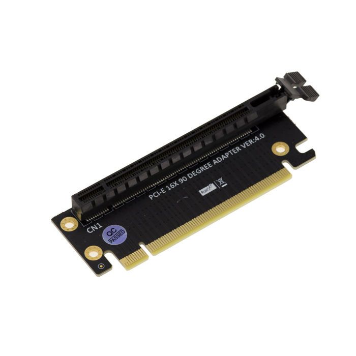 Adaptateur PCIe à 90° (riser) - Pour Monter Carte PCI Express X1 X2 X4 Horizontalement - Compatible Slots X4, X8, X16