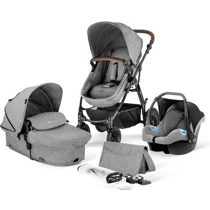 KINDERKRAFT Poussette combinée Trio MOOV - Multifonctions - Gris Foncé -  Cdiscount Puériculture & Eveil bébé