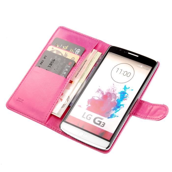 Housse Coque Cuir PU Pour LG G3S / G3 Mini - Flip Case Aimanté, Neuf