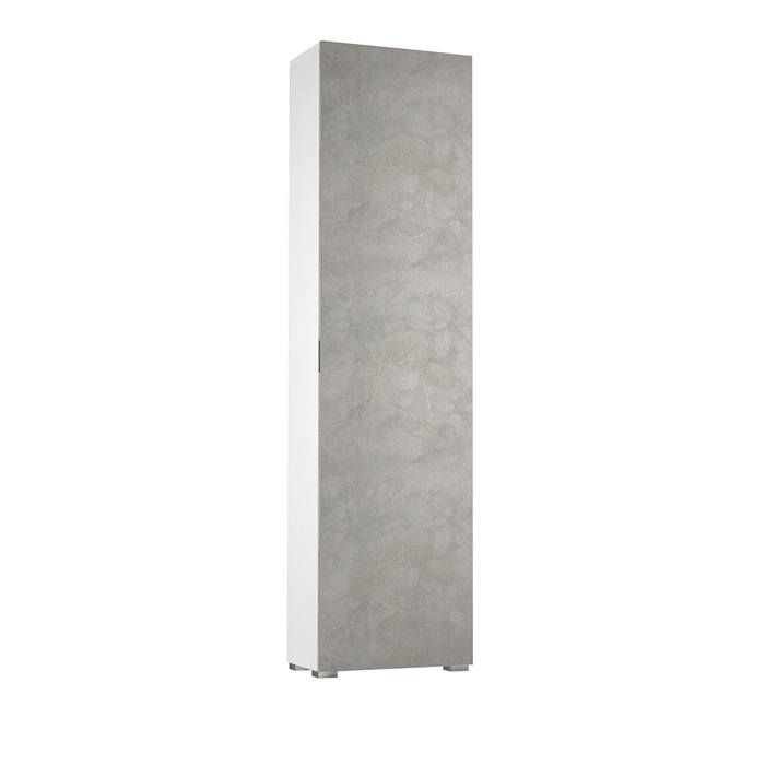 COLONNE BLANCHE POLYVALENTE 1 PORTE EN BÉTON ET 7 ÉTAGÈRES COLONNE BLANCHE POLYVALENTE 1 PORTE EN BÉTON ET 7 ÉTAGÈRES