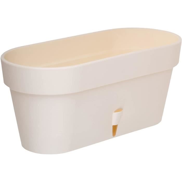 Pot De Fleurs Hibou Blanc Avec Indicateur D'eau - Double Paroi, 12.5x9.6 Cm, Pour Plantes D'intérieur