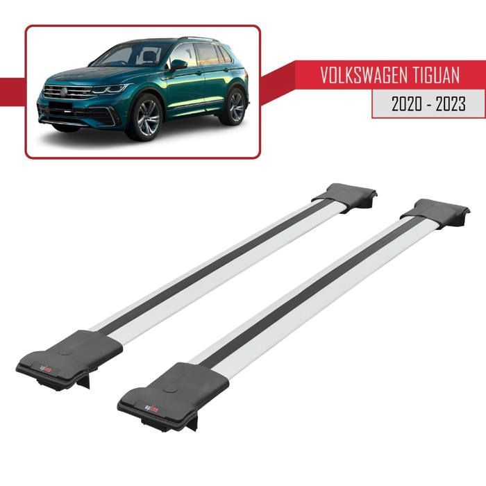 Pour Volkswagen Tiguan 2020-2023 Barres de Toit FLY Modèle Railing Porte-Bagages de voiture - Gris
