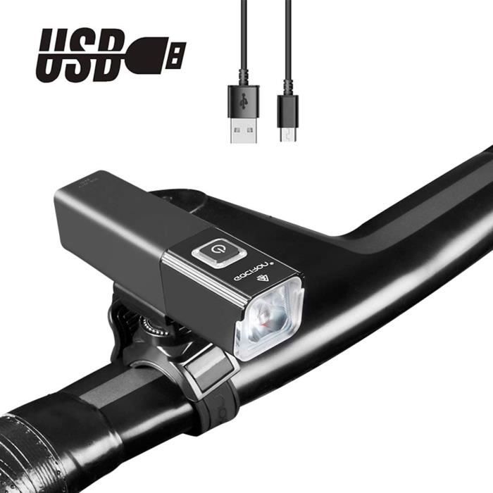 1200 mAh RESISTANCE de lumière lampe de poche DEL Lanterne USB phare support de montage pour Cycle
