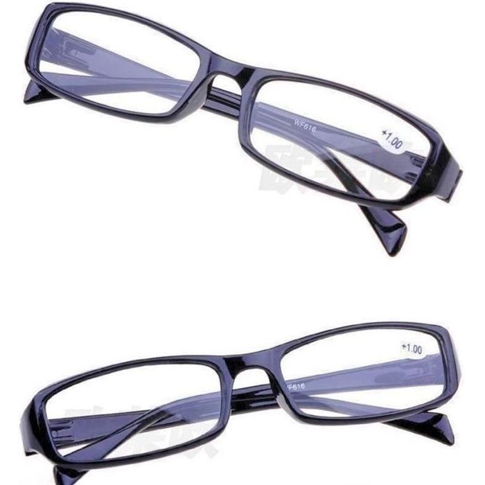1X LUNETTE LOUPE DE VUE LECTURE HOMME FEMME NOIRE DIOPTRIE de +1.00 à +4.00  - Achat / Vente lunettes de lecture - Cdiscount