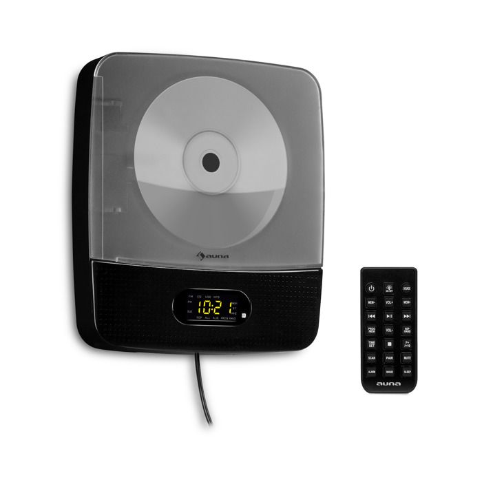 KOVCDVI Lecteur CD Bluetooth 5.1 Avec Haut-parleurs 5W - Radio FM, USB, SD, Aux - Lightplay Et Télécommande - Rose