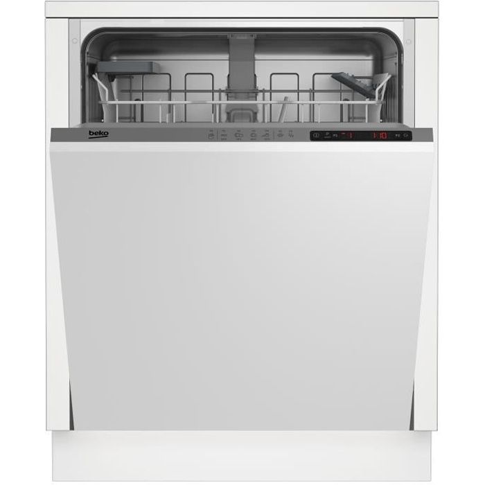 beko din24310 entierement integre gris toucher lcd statique tiroir cdiscount electromenager