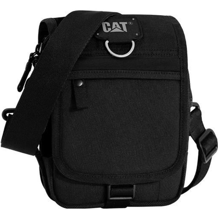 Sac à Bandoulière Caterpillar Unisexe - Noir - Tissu Imperméable - Léger Et Spacieux