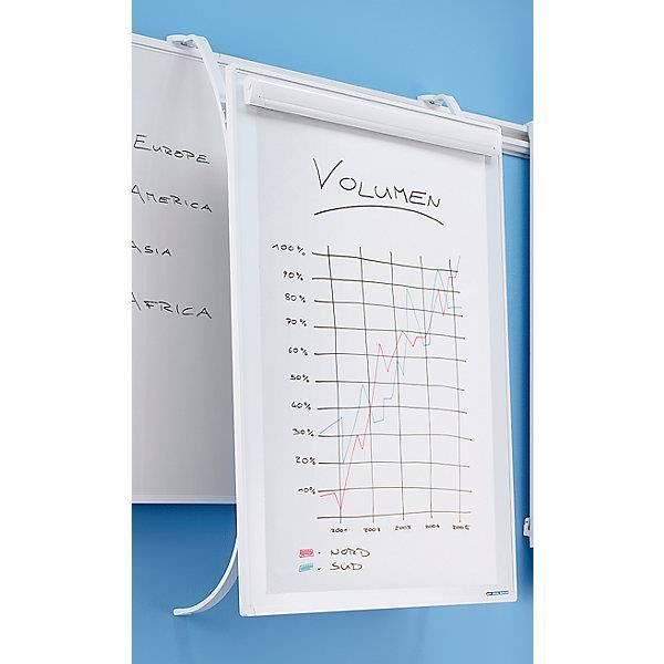 Film Flipchart Auto-Adhésif EASYCLING - 25 Feuilles Quadrillées + Marqueur - Pour Surfaces Lisses