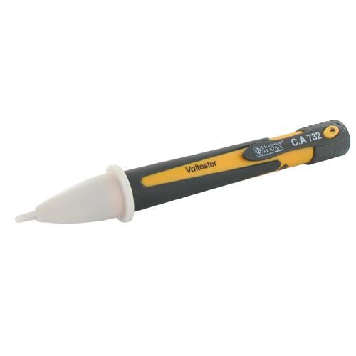 Détecteur de tension - CHAUVIN ARNOUX - Testeur CA732 avec lampe intégrée - Numérique - Jaune - Sans fil