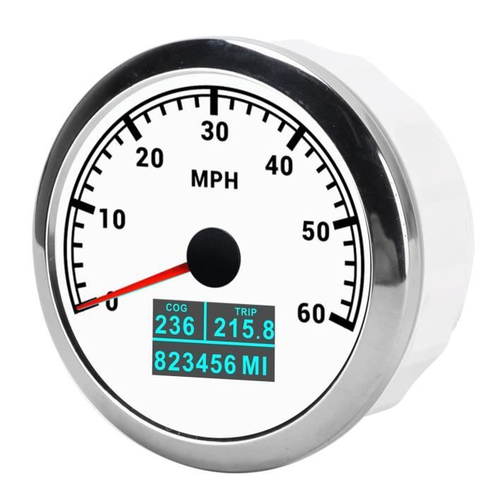 Compteur De Vitesse GPS 85mm 9-32V - Pour Voiture, Bateau, Moto - Précision Satellite, Installation Facile