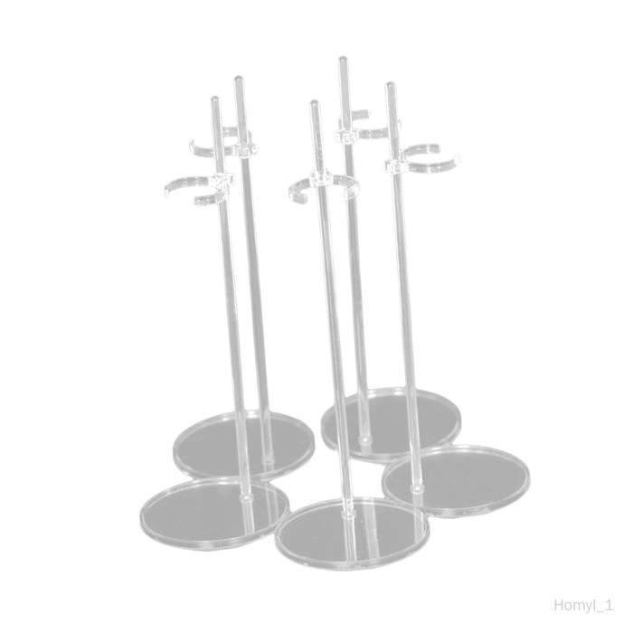 Support pour poupée transparent - COLAXI - 5 pièces - 9cmx25cm