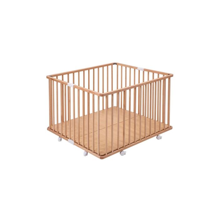 Combelle Parc Bebe En Bois Pliant Gaby 98x92cm Plancher Reglable Avec Roulette Cdiscount Puericulture Eveil Bebe
