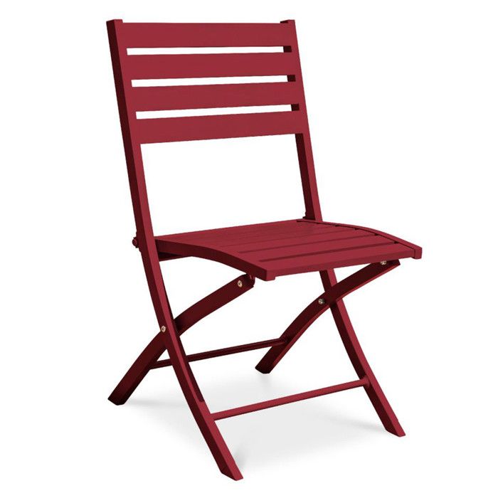 Chaise de jardin pliante MARIUS en aluminium - CARMIN