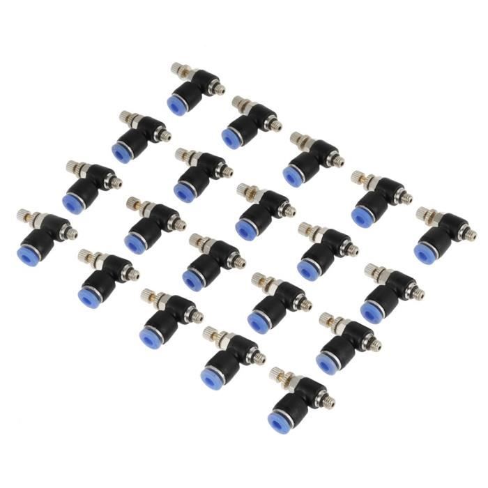 Lot De 8 Vannes De Contrôle De Débit D'Air Pneumatique SL4-M5 - Raccord Réglable Pour Compresseur, Cylindres