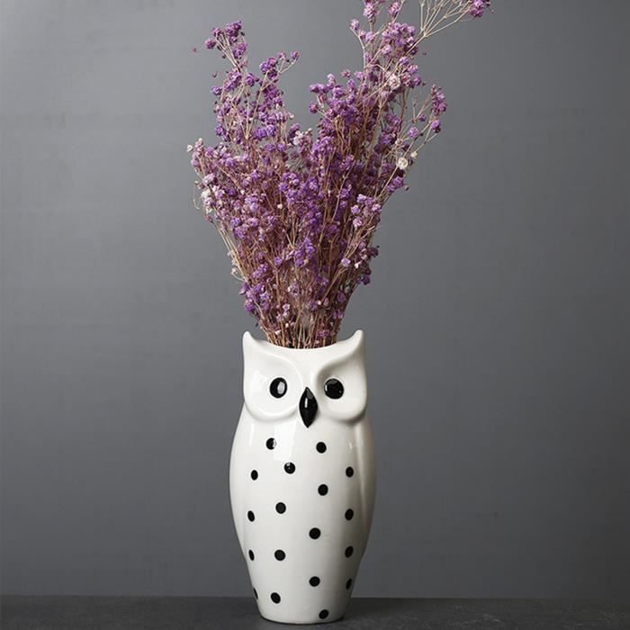 Grand Vase Hibou Vintage Années 80 – Porte-parapluie, Céramique, Déco Boho