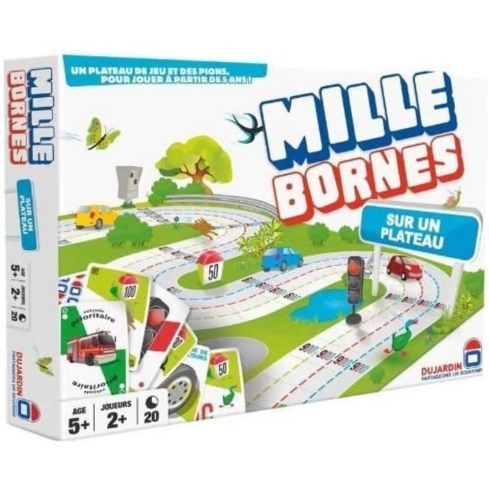 MILLE BORNES PLATEAU - GRAND CLASSIQUE - Jeu de plateau - DUJARDIN - Une édition familiale avec plateau 3D pour plus de fun !