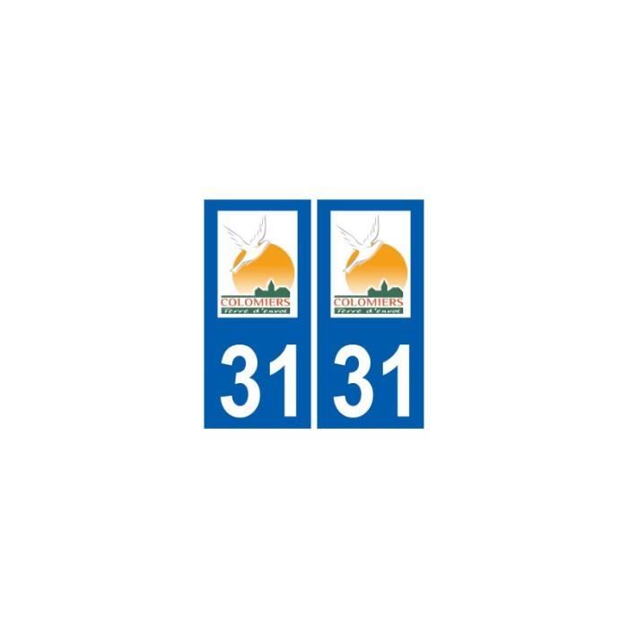 Autocollants Plaque Immatriculation Département 33 La Teste – Logo Ville, Vinyle Haute Qualité, Résistants Aux Intempéries – Lot De 2