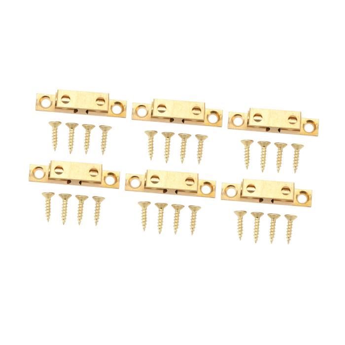 Lot De 5 Serrures De Meuble Acier Laitonné - 80x60mm - 3 Points - Neuves