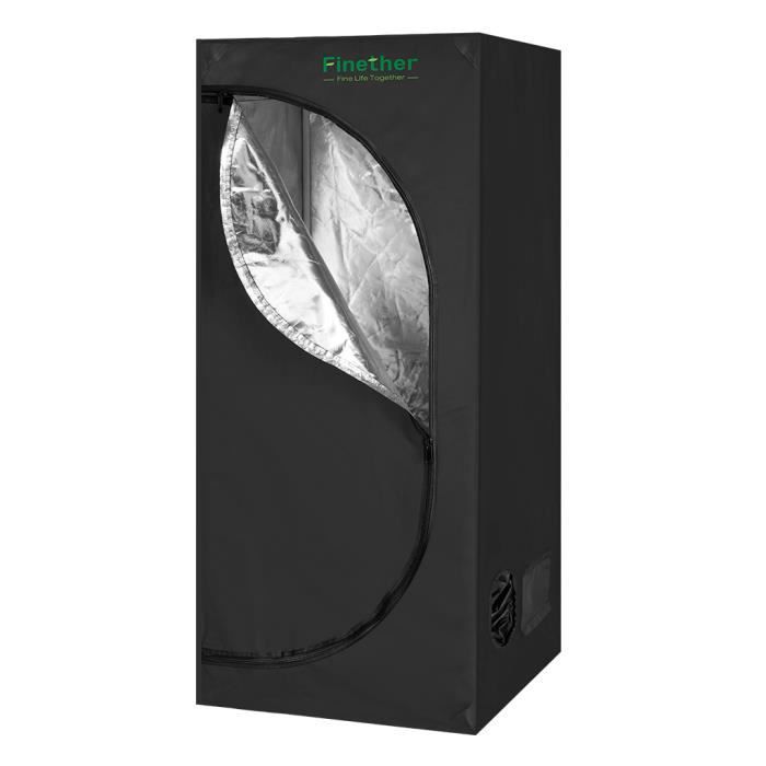 Outsunny Tente De Culture Hydroponique 0.8x0.8x1.6m - Grow Box Oxford 600D Mylar - Chambre De Culture Intérieure