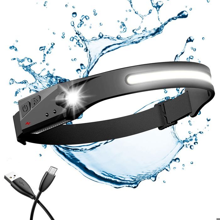 FISHTEC Lampe Frontale Ultraslim LED Légère et Compacte