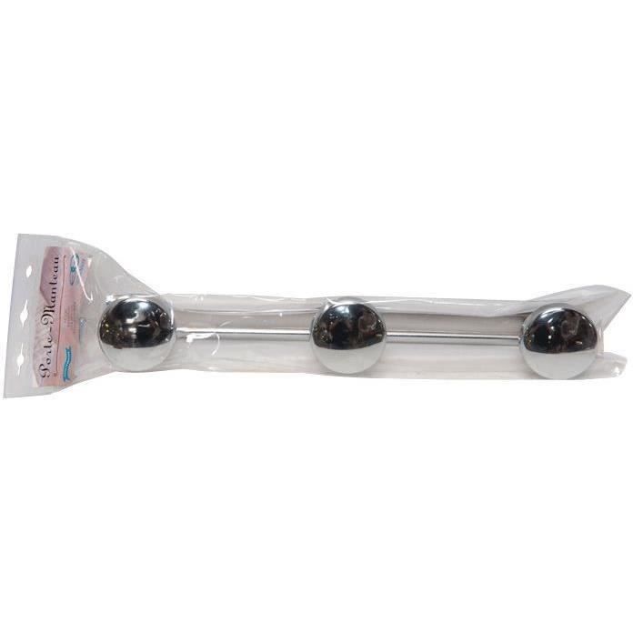 Patère 3 têtes chromée