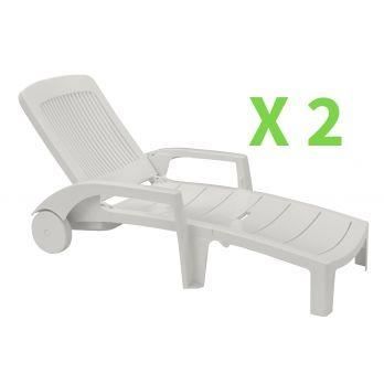 Bain De Soleil Fidji 2 Grosfillex Lot De 2 Co Achat Vente Chaise Longue Bain De Soleil Fidji 2 Gros Cdiscount