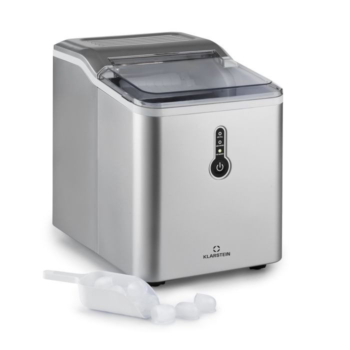 Klarstein Chillout machine à glaçons cylindriques 12 kg/24h réservoir deau: 15 l argent