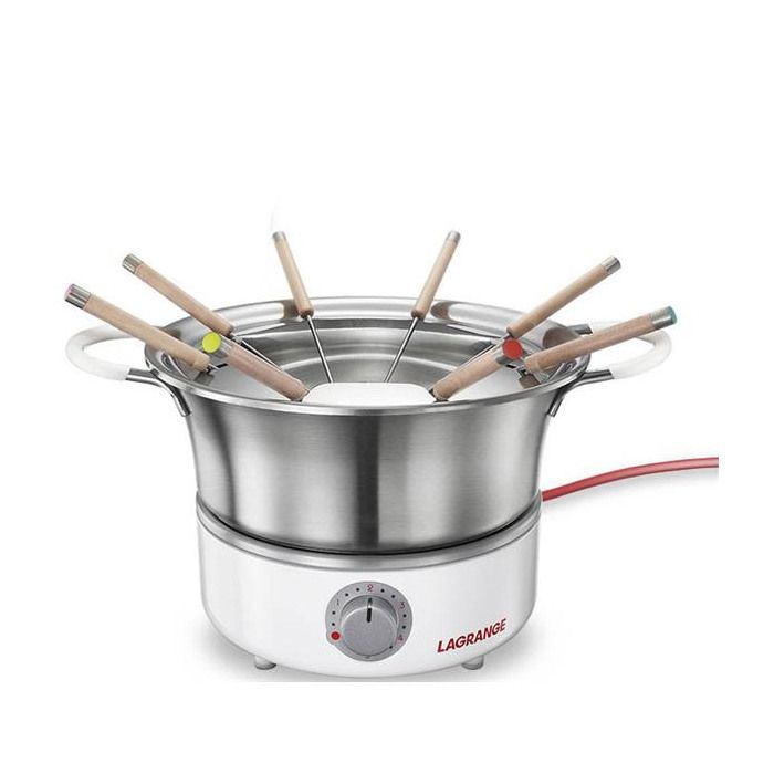 Service à fondue Lagrange Elegance+ avec 6 ramequins poêlon inox - 900W - pour 8 personnes