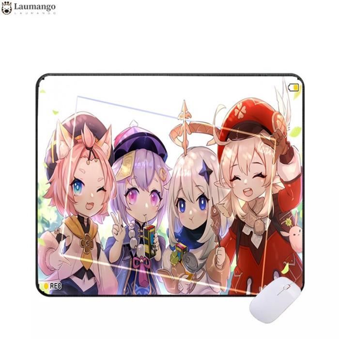 Tapis De Souris Genshin Impact Géant 70x30 Cm – Antidérapant, Imperméable – Bureau, Gaming, Design Anime