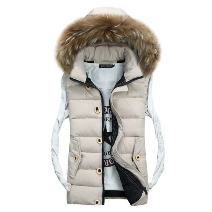 Doudoune sans manches Homme capuche slim sport Mode Casual col