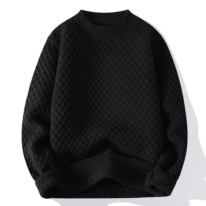 Pull Col rond Tiss Doux Confort pour Homme D contract Couleur